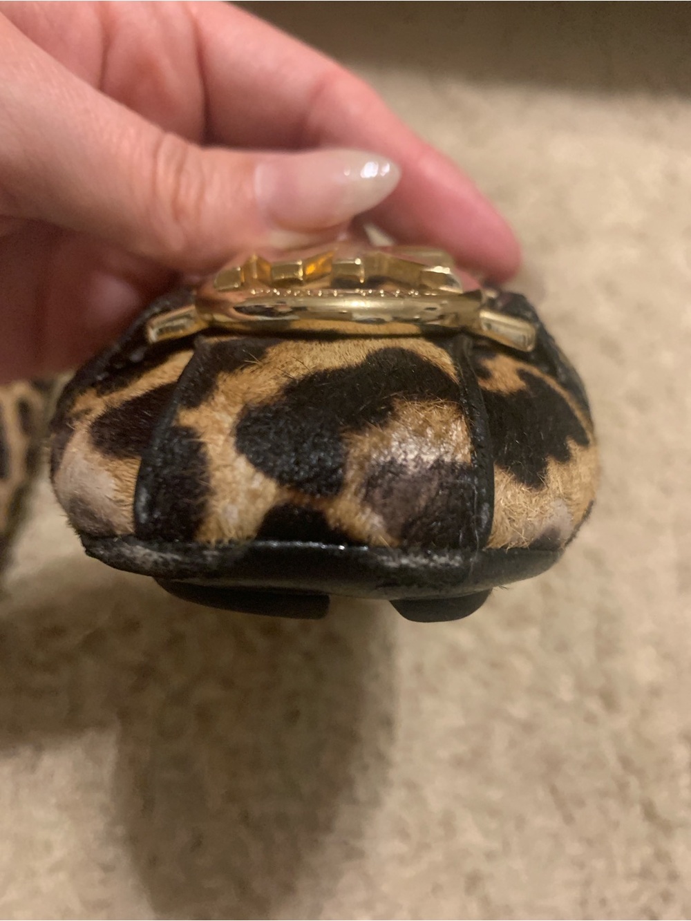 Michael Kors Leopard-Print Logo Ballet Flats in Black and Brown - Picture 5 of 8